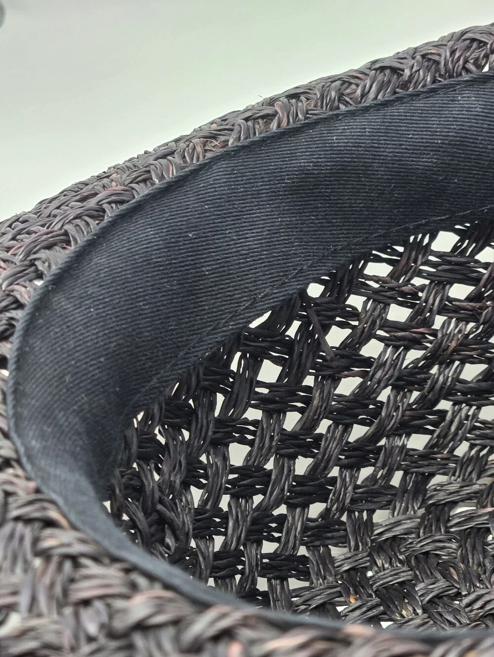 LACK OF COLOR PLUM PURPLE STRAW WOVEN BOATER HAT LARGE BRIM WOMEN MEDIUM RESORT